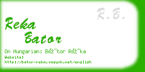 reka bator business card